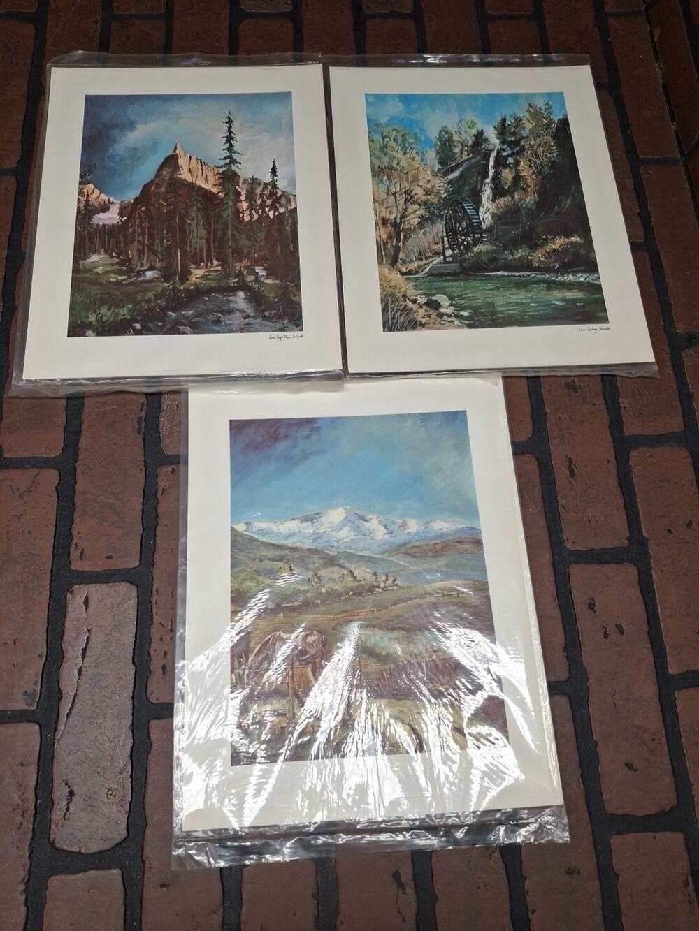 Vintage Colorado Art Prints 1968 Pierre Mare Pikes Peak Idaho Springs